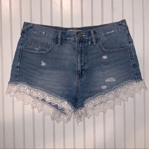 FP LACE JEAN SHORTS